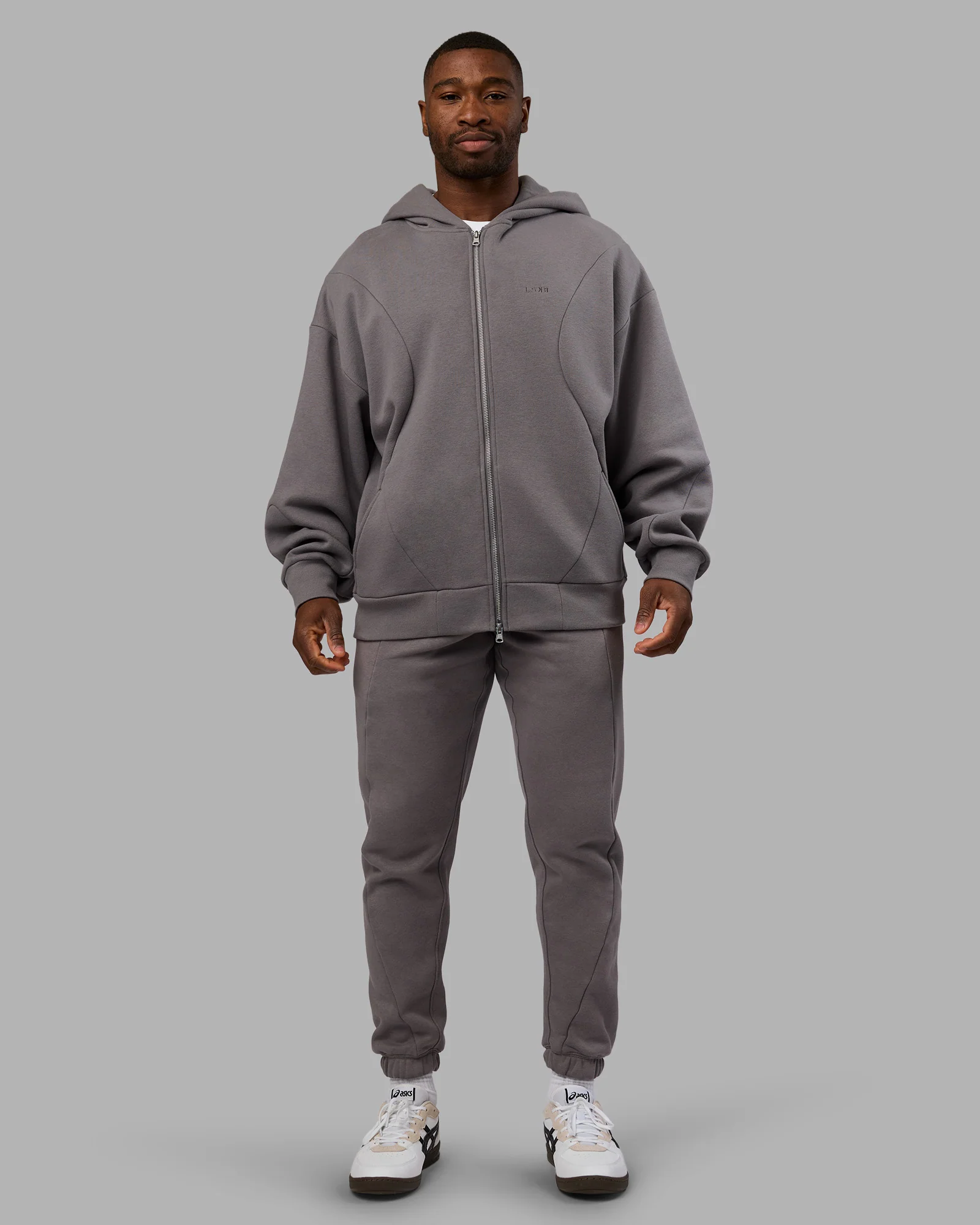 Stream Oversized Panel Zip Hoodie - Storm Front