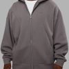 Stream Oversized Panel Zip Hoodie - Storm Front