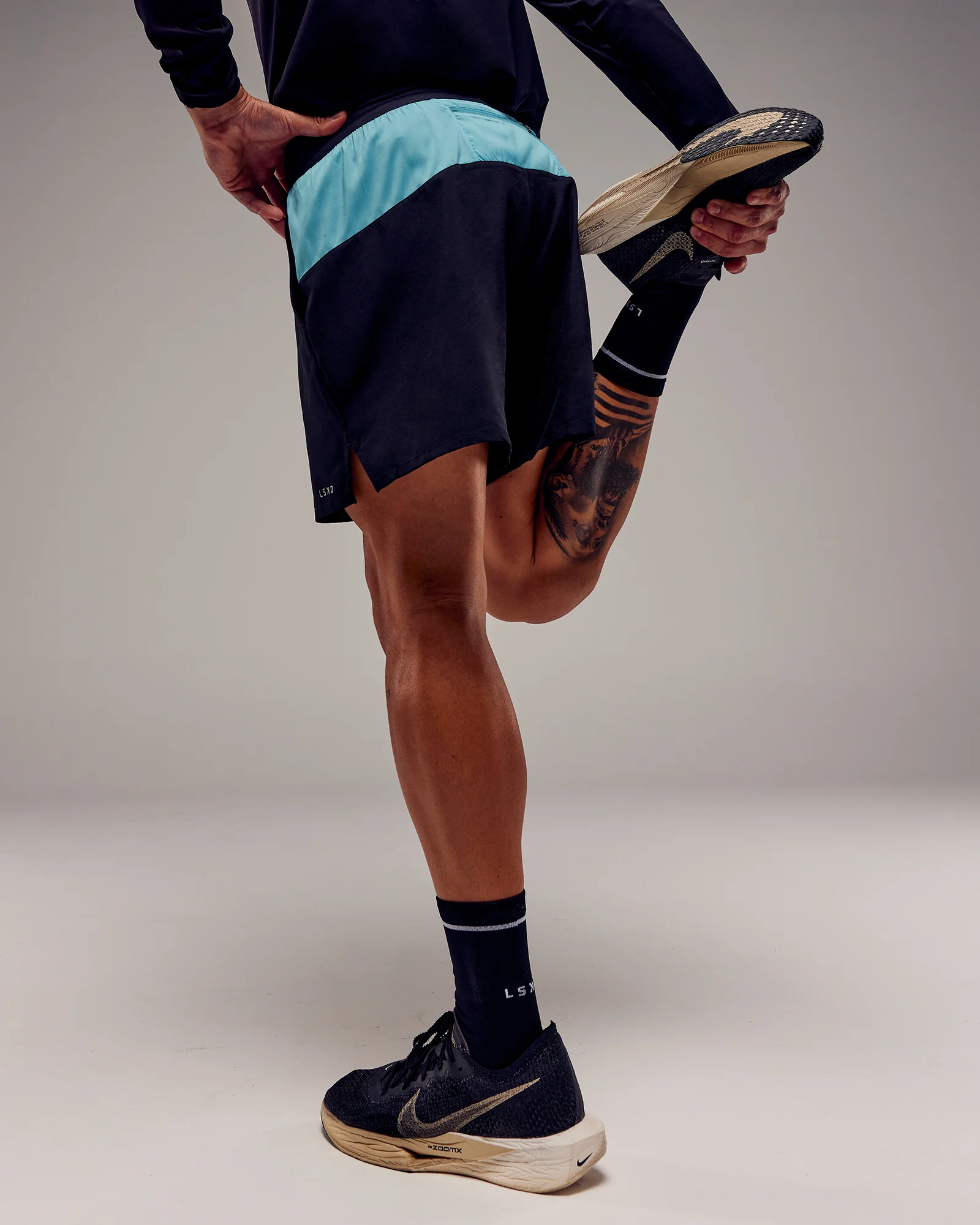 19147-pace-5-lined-running-short-black-retro-blue-1.webp Pace 5" Lined Running Short - Black-Retro Blue
