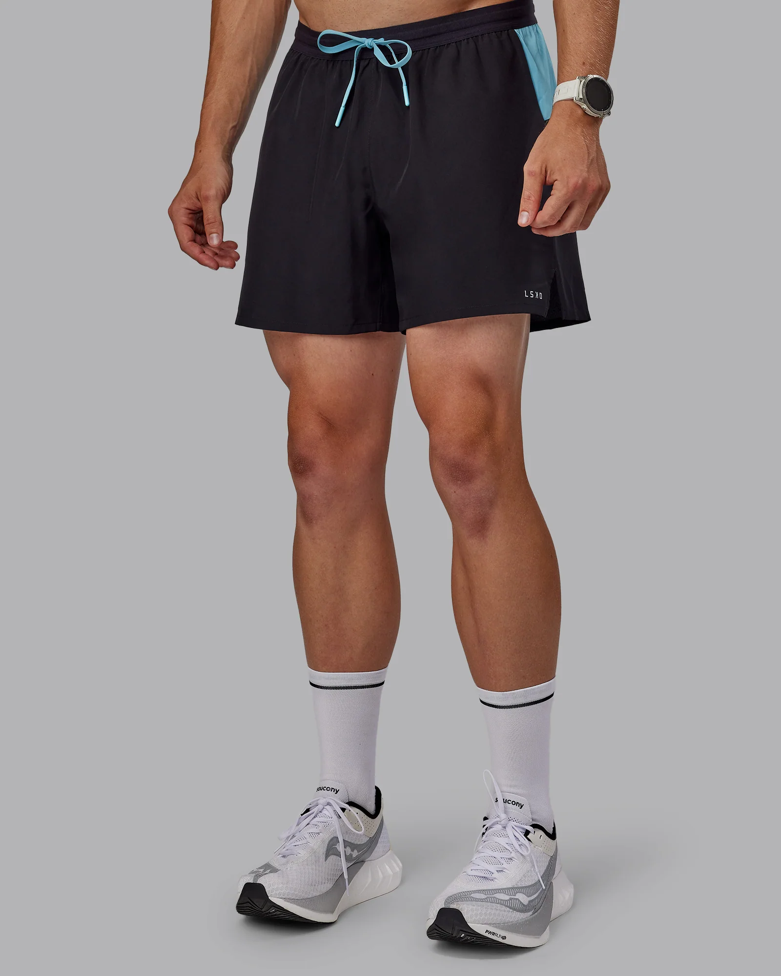19147-pace-5-lined-running-short-black-retro-blue-6.webp Pace 5" Lined Running Short - Black-Retro Blue