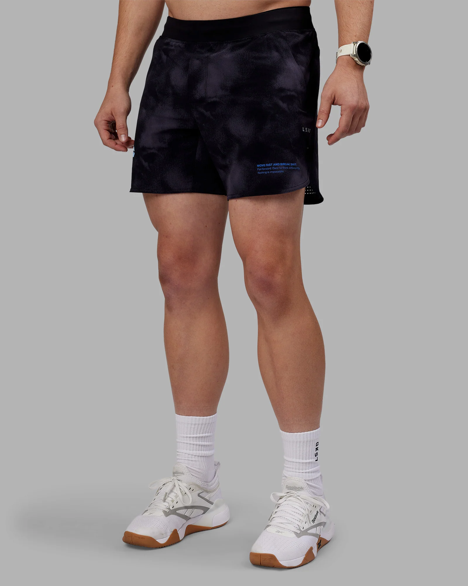 Lift 6" Short - Black Washed-Blue