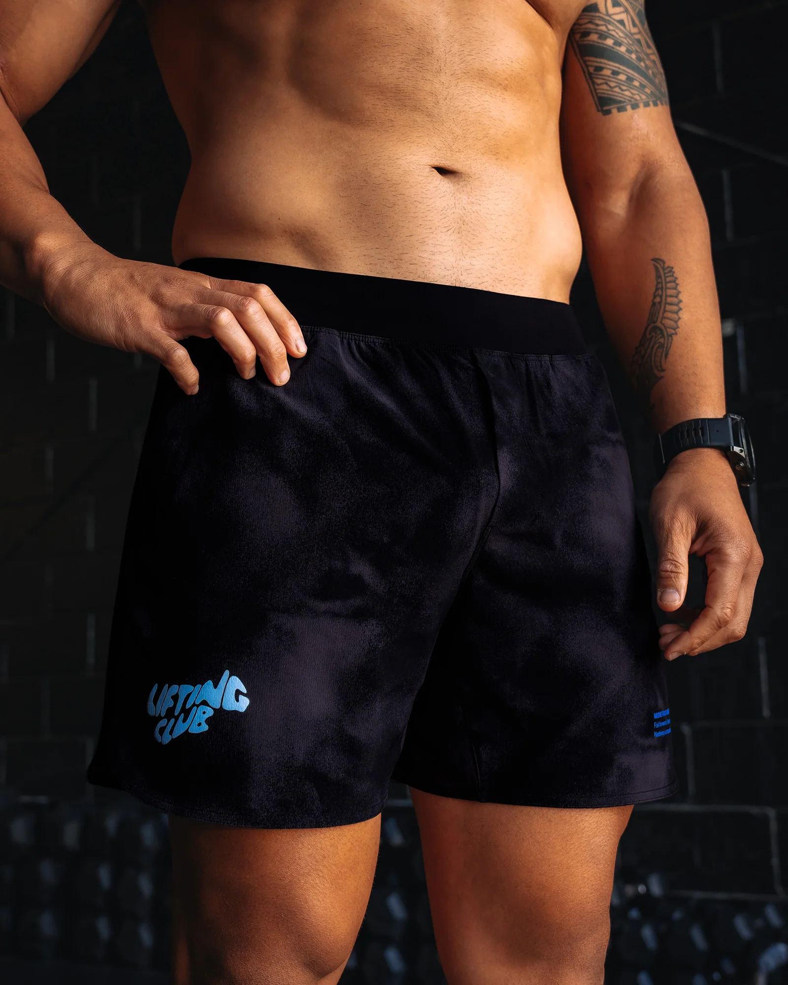 Lift 6" Short - Black Washed-Blue