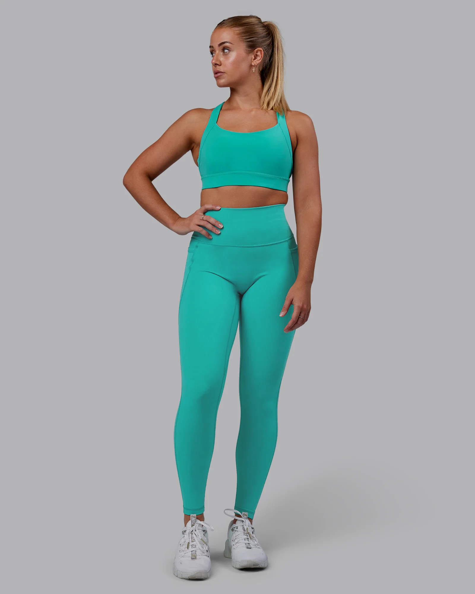 Fusion Ultra High-Rise Full Length Legging Pockets - Turquoise Tide