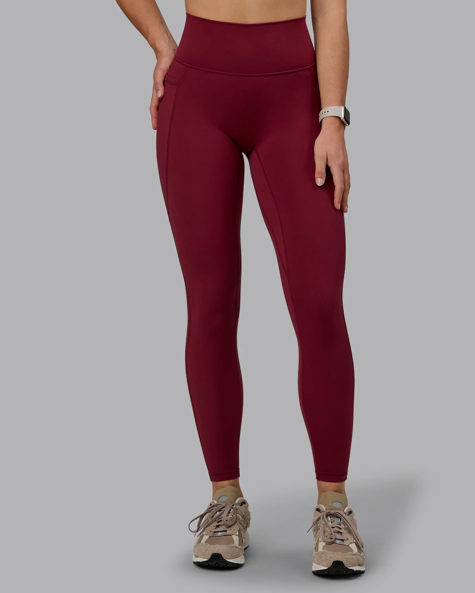 Fusion Ultra High-Rise Full Length Legging Pockets - Cordovan