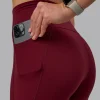 Fusion Ultra High-Rise Full Length Legging Pockets - Cordovan