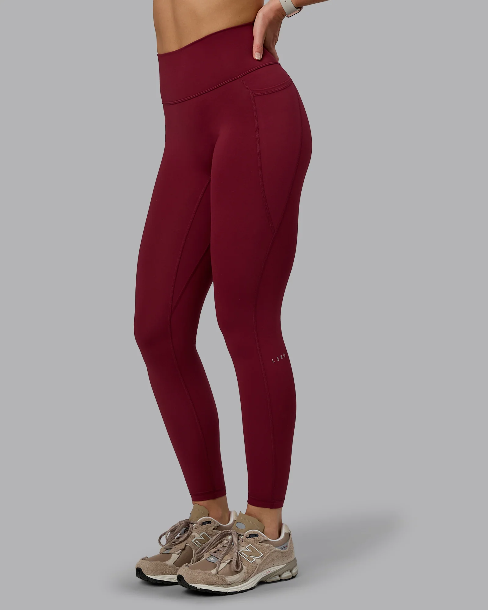 Fusion Ultra High-Rise Full Length Legging Pockets - Cordovan