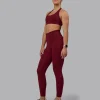 Fusion Ultra High-Rise Full Length Legging Pockets - Cordovan