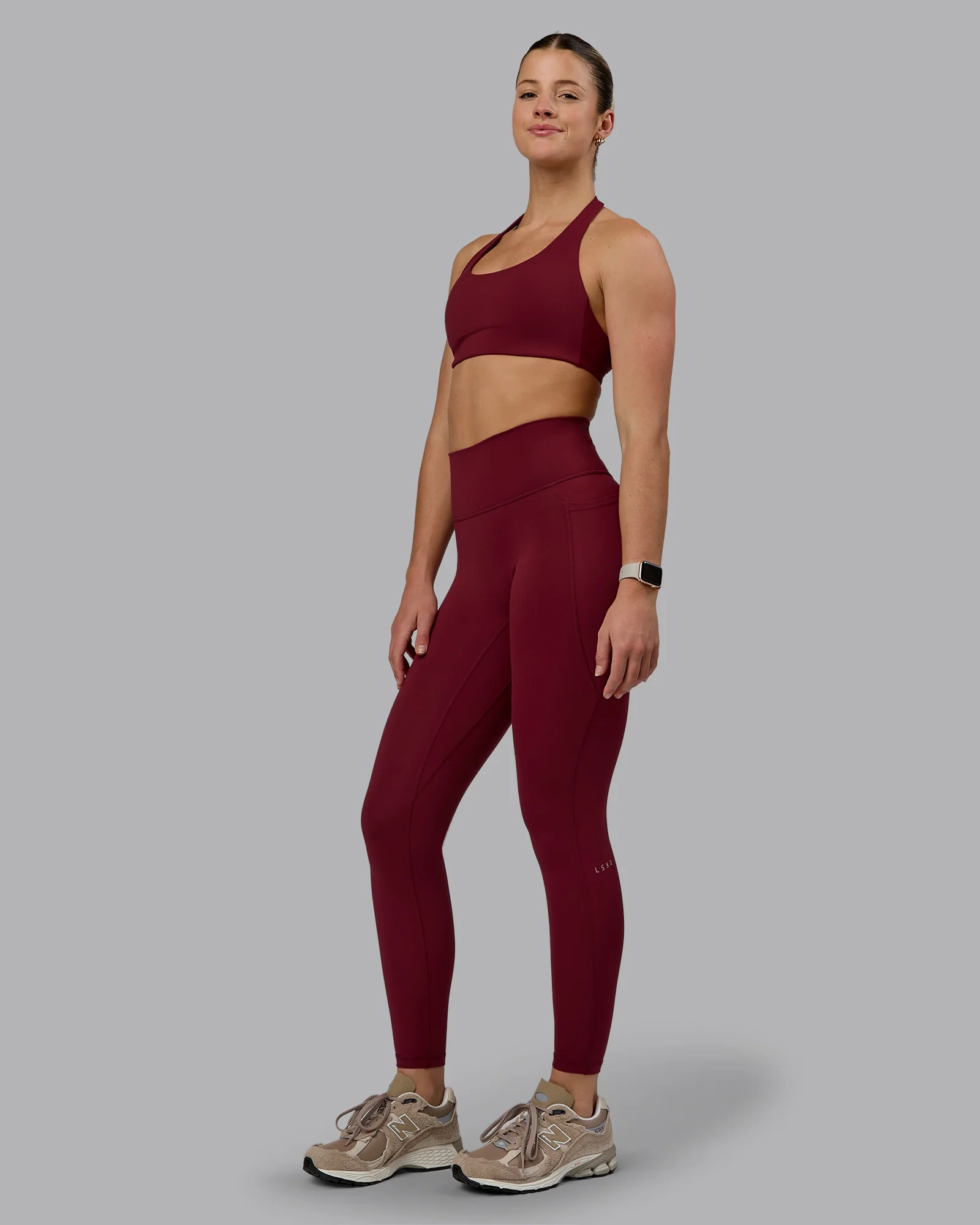 Fusion Ultra High-Rise Full Length Legging Pockets - Cordovan