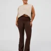 CF Fold Over High-Rise Flared Legging - Hot Chocolate