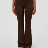 CF Fold Over High-Rise Flared Legging - Hot Chocolate