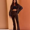 CF Fold Over High-Rise Flared Legging - Hot Chocolate