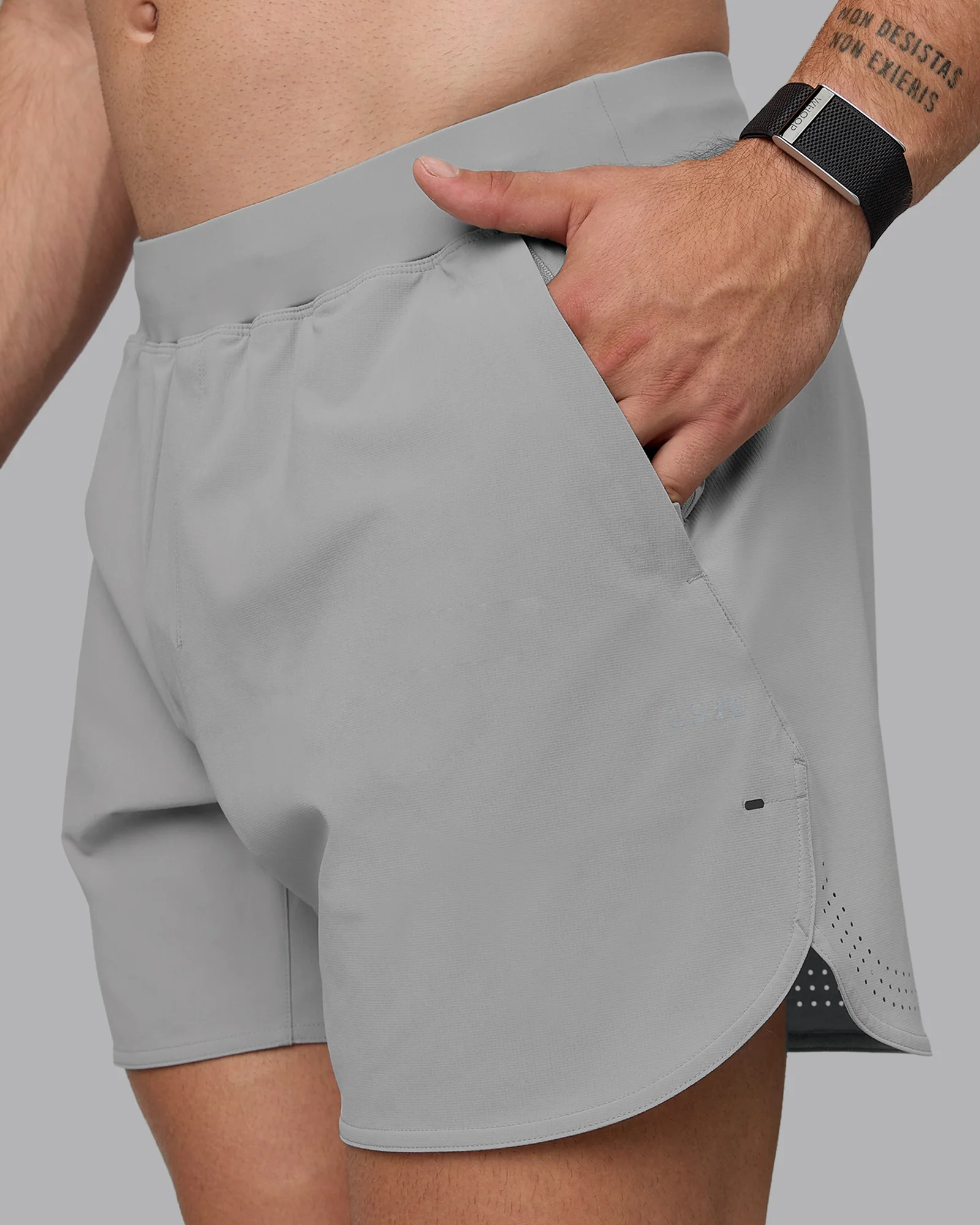 Lift Lined 6" Short - Circular Grey