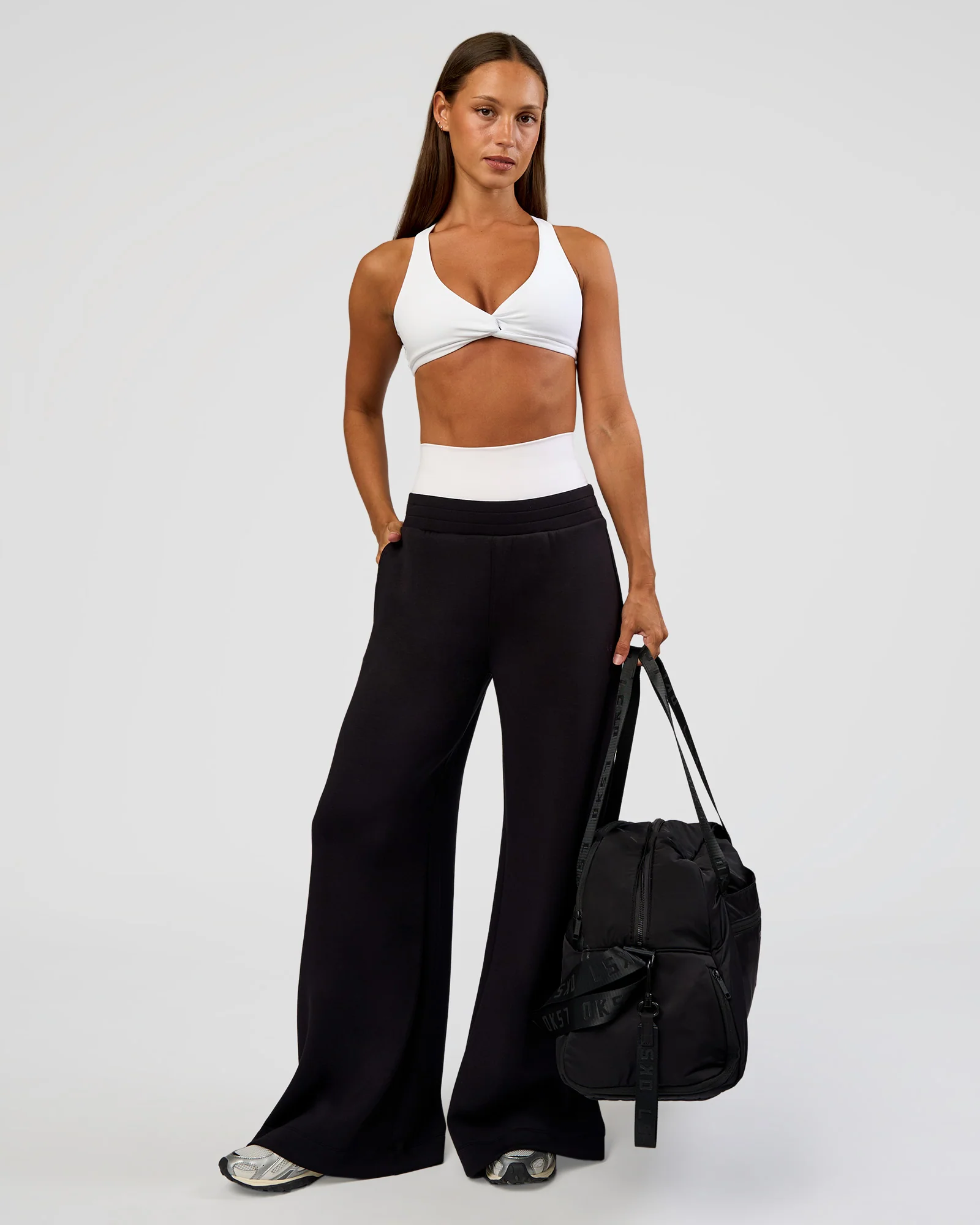 Aspire Twist Sports Bra - White