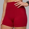 Fusion Ultra High-Rise 4" Short Pockets - Cherry Red