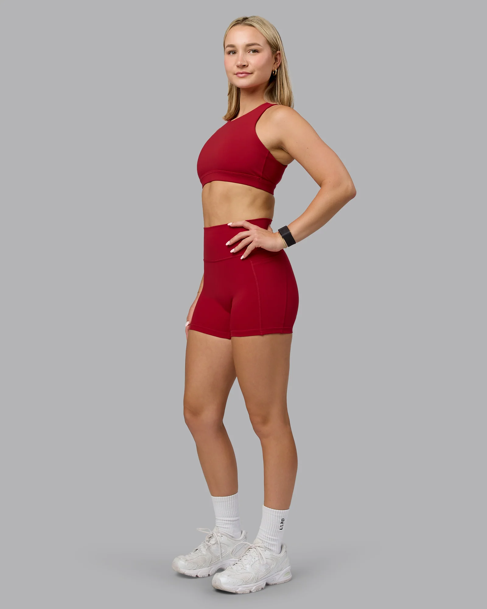 Fusion Ultra High-Rise 4" Short Pockets - Cherry Red