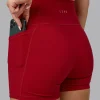 Fusion Ultra High-Rise 4" Short Pockets - Cherry Red