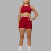 Fusion Ultra High-Rise 4" Short Pockets - Cherry Red