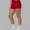 Fusion Ultra High-Rise 4" Short Pockets - Cherry Red