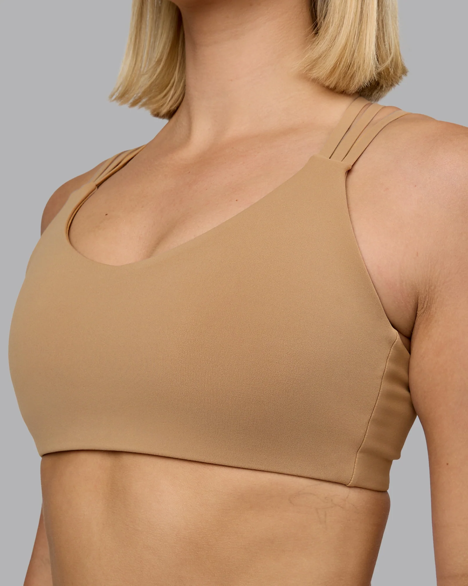 Push The Limit Sports Bra - Light Taupe