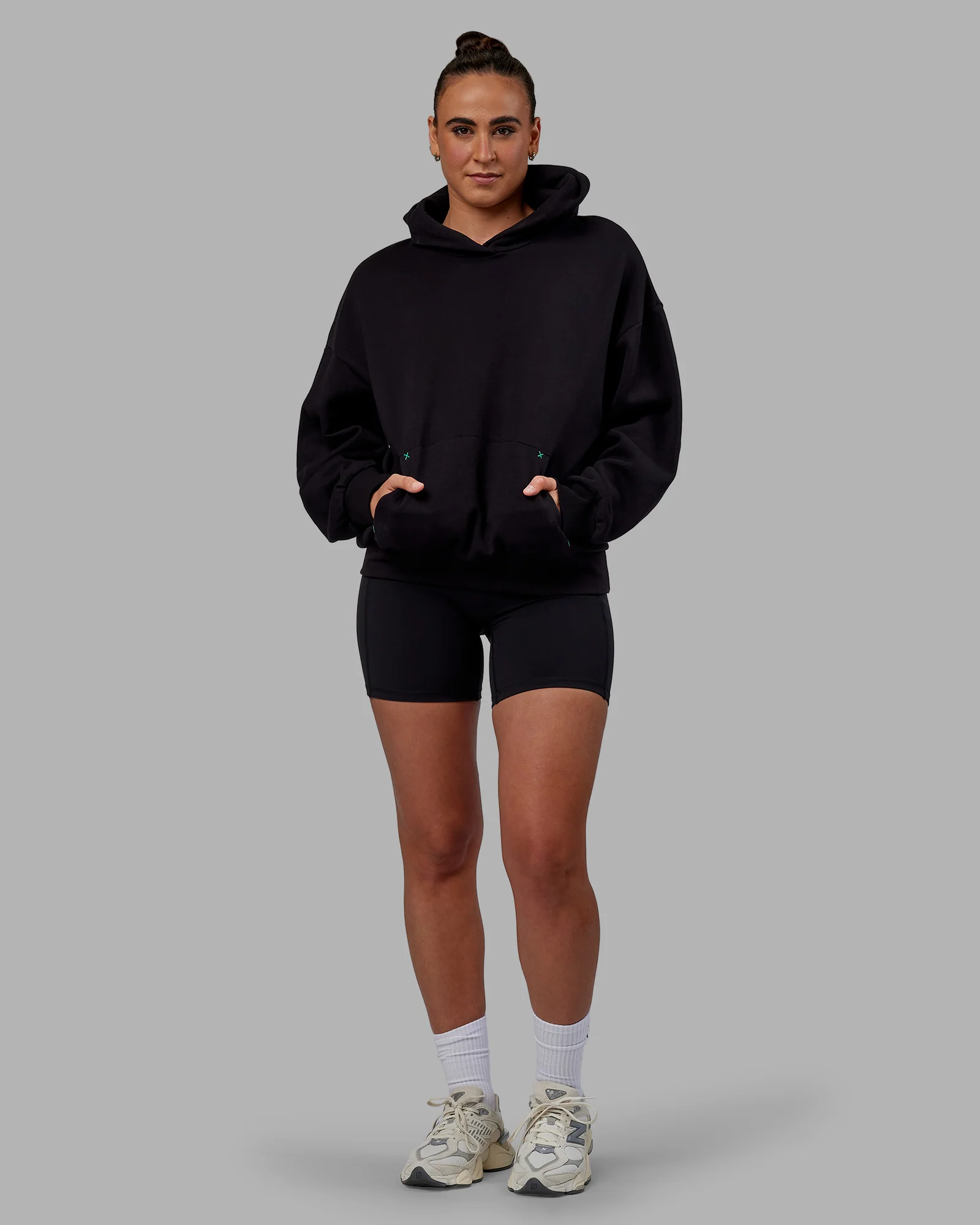 We Rise Oversize Hoodie - Black-Impact Green