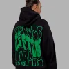We Rise Oversize Hoodie - Black-Impact Green