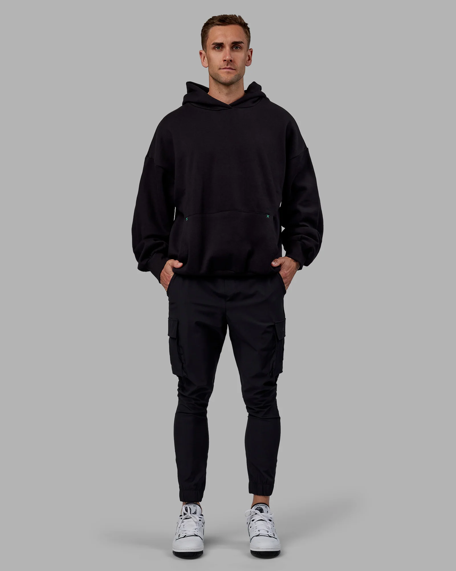 We Rise Oversize Hoodie - Black-Impact Green