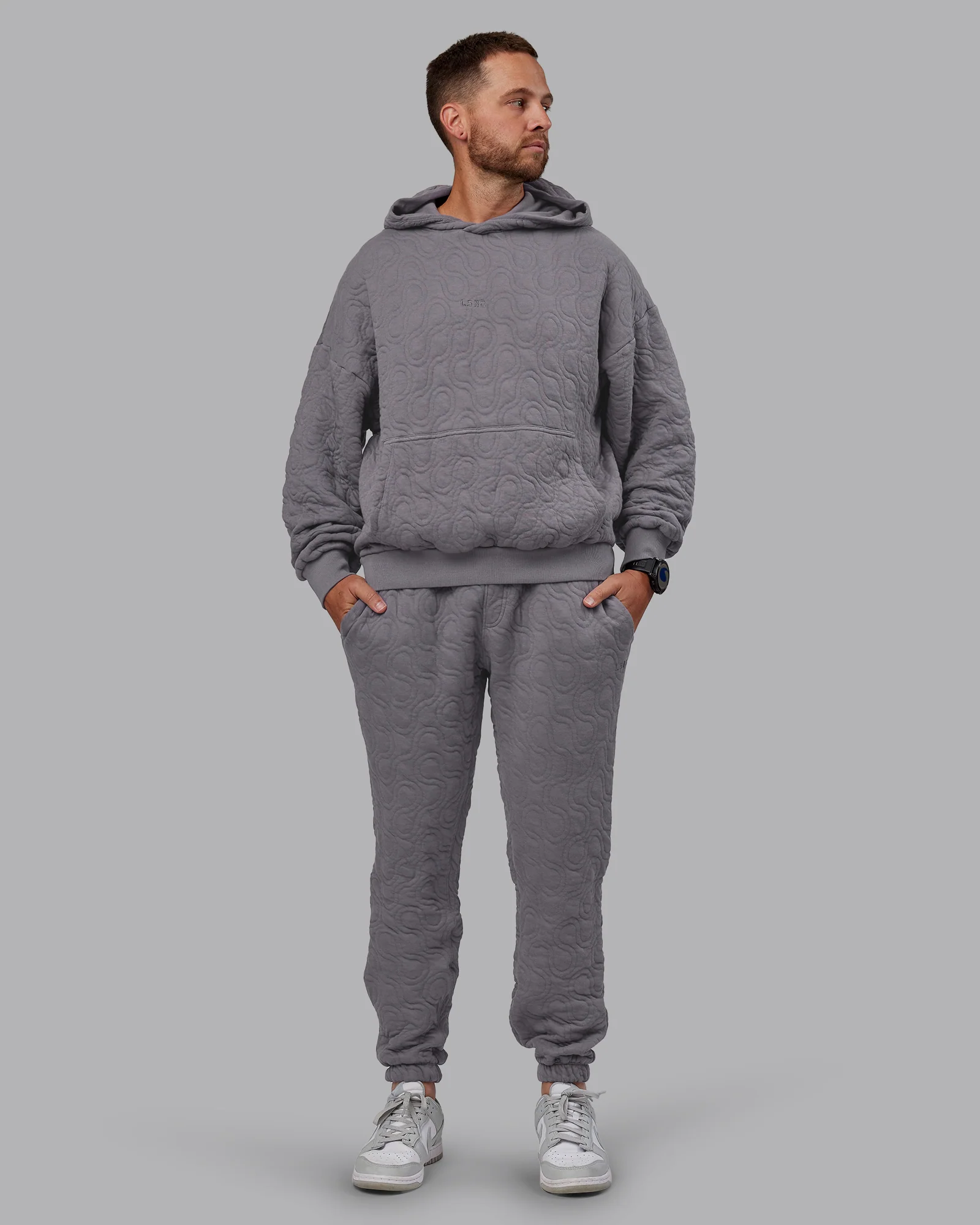 MVP Quilted Oversized Hoodie - Storm Front-Geometric
