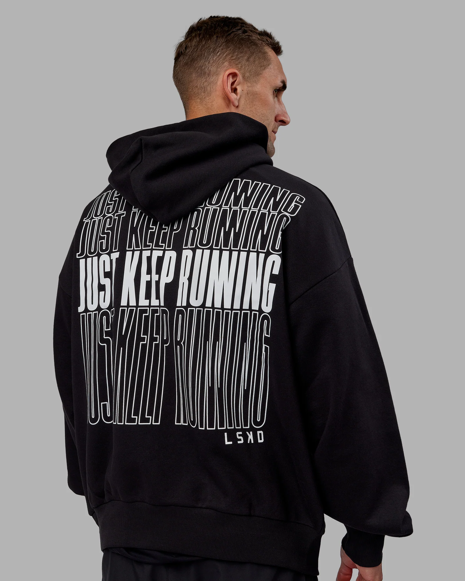 19461-keep-on-running-oversize-hoodie-black-white-10.webp Keep on Running Oversize Hoodie - Black-White