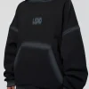 Urban Blur Unisex Oversized Hoodie - Black-Dark Storm