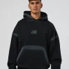 Urban Blur Unisex Oversized Hoodie - Black-Dark Storm
