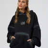 Urban Blur Unisex Oversized Hoodie - Black-Dark Storm