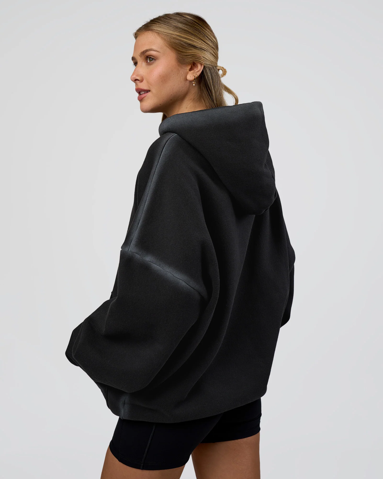 Urban Blur Unisex Oversized Hoodie - Black-Dark Storm