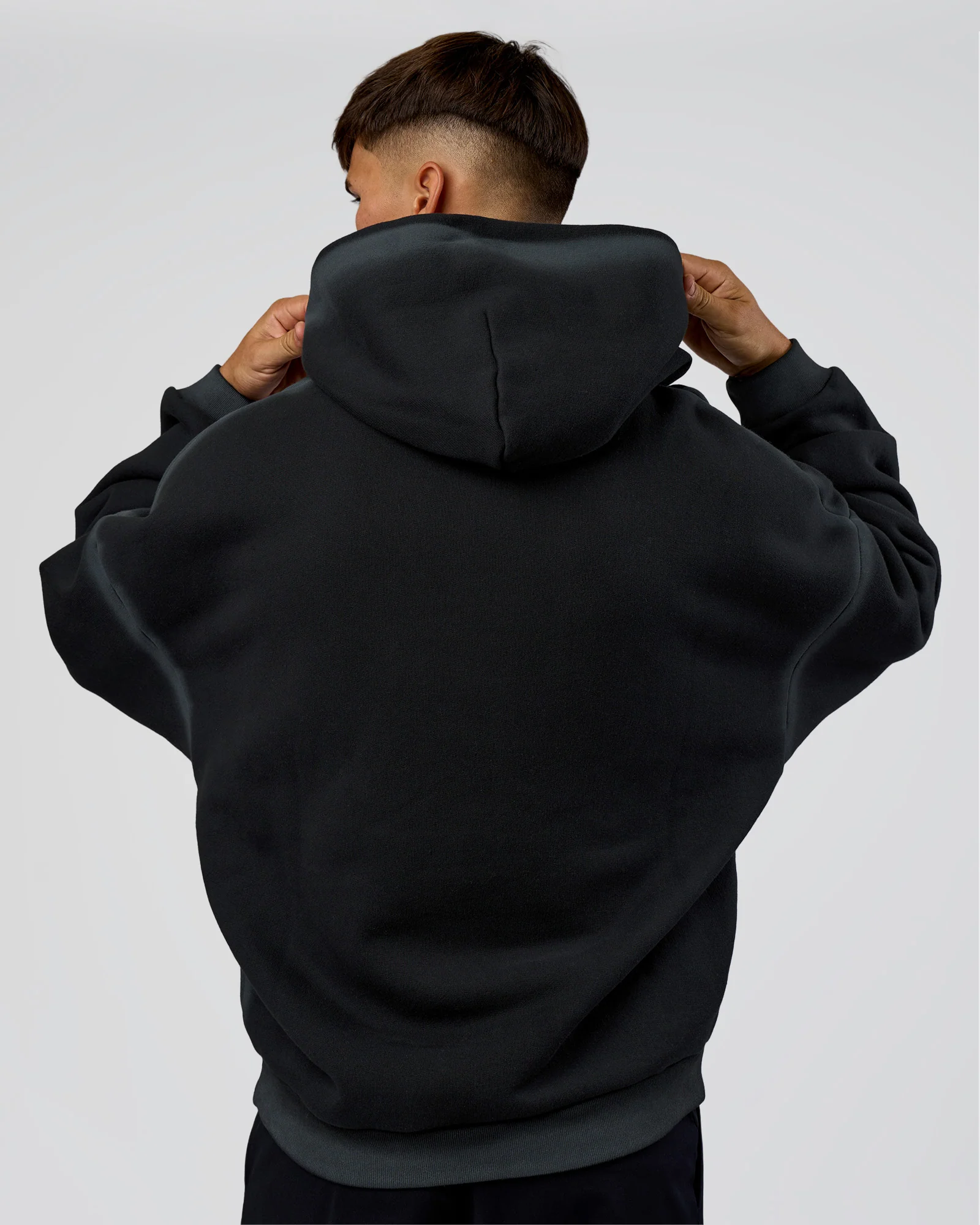 Urban Blur Unisex Oversized Hoodie - Black-Dark Storm