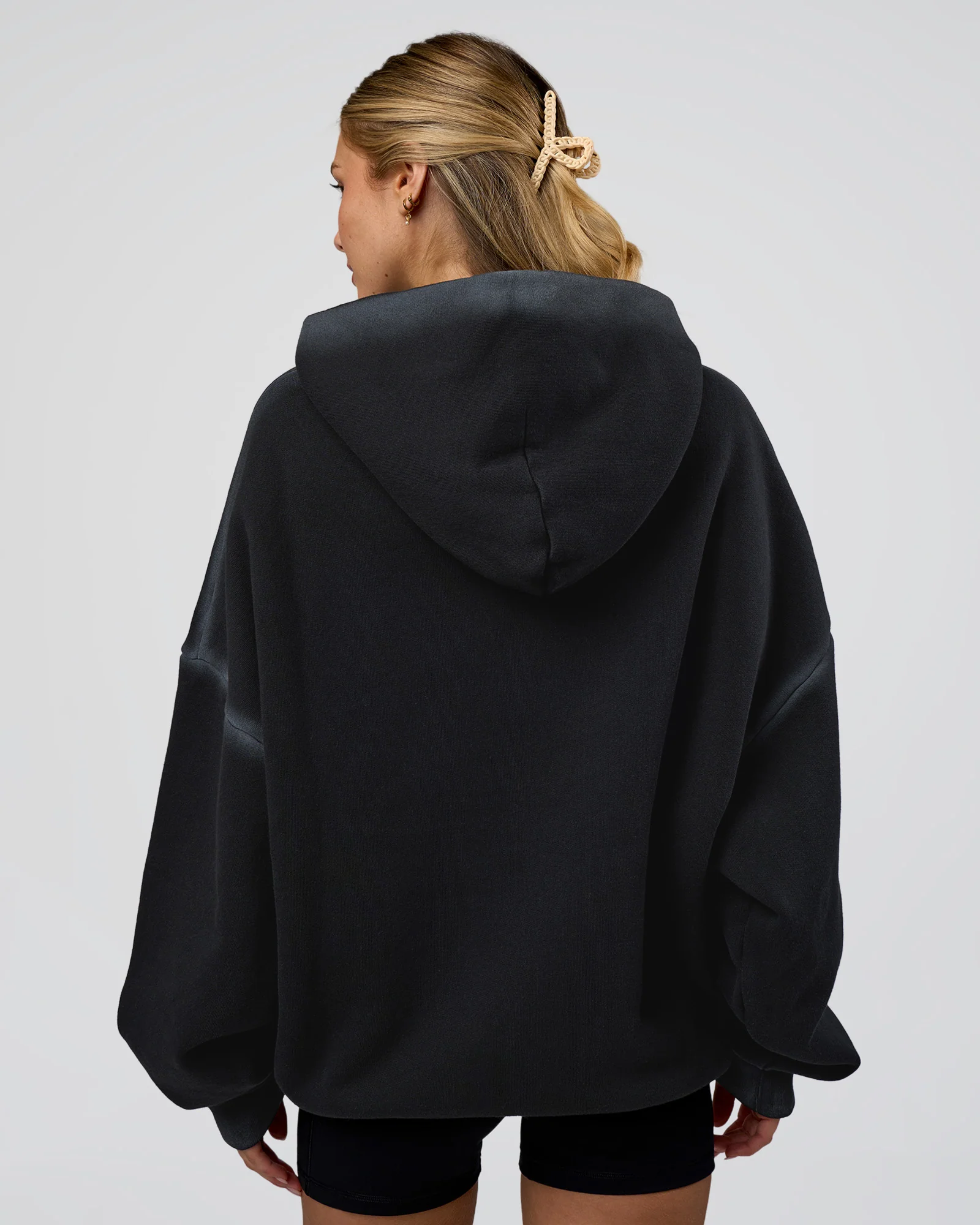 Urban Blur Unisex Oversized Hoodie - Black-Dark Storm