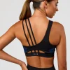 Galvanise Hype Graphic Sports Bra 2.0 - Black-Electric Indigo