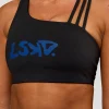 Galvanise Hype Graphic Sports Bra 2.0 - Black-Electric Indigo