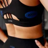 Galvanise Hype Graphic Sports Bra 2.0 - Black-Electric Indigo