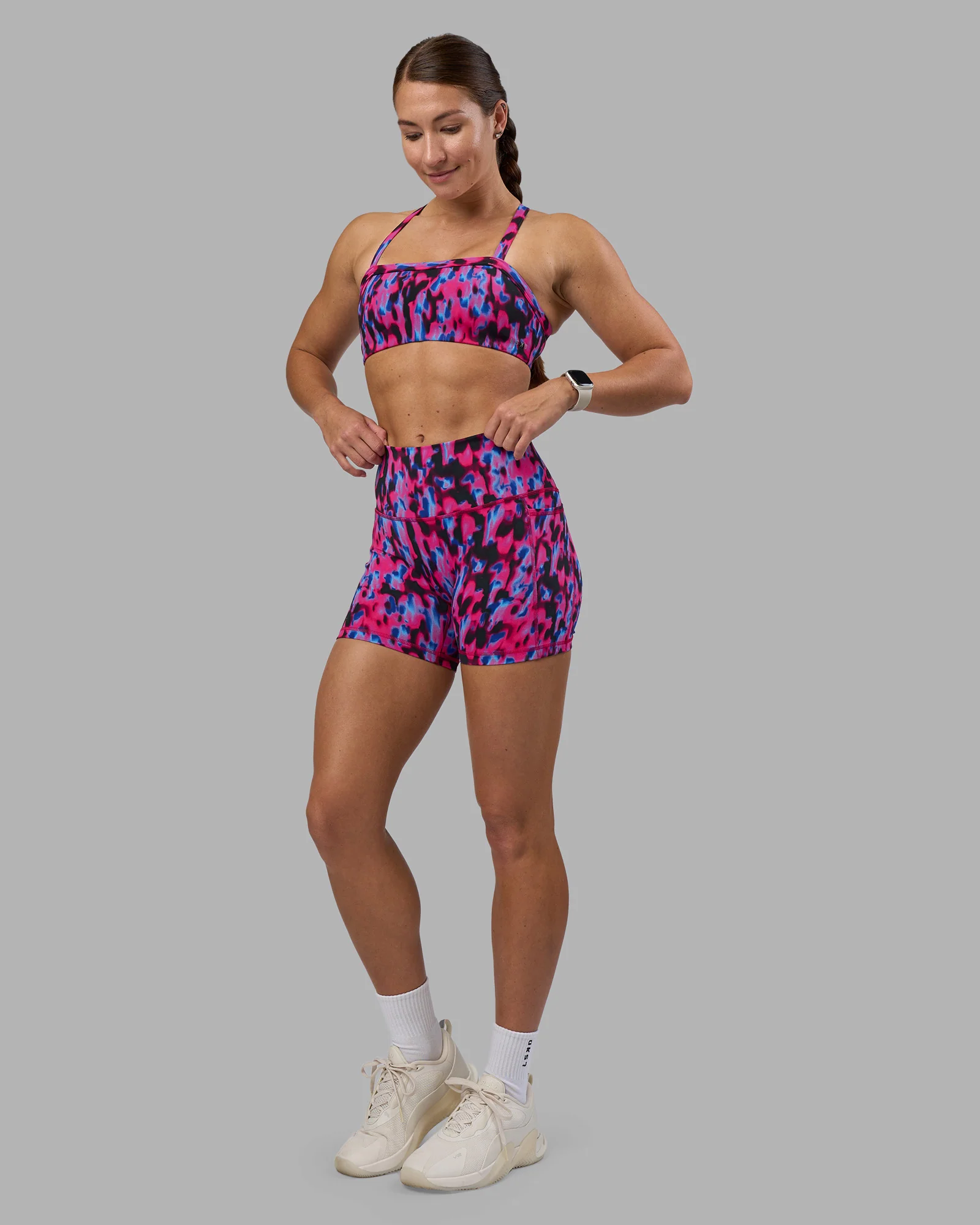 Fusion High-Rise 4" Short Pockets - Pink Luminous