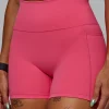 Fusion Ultra High-Rise 4" Short Pockets - Hot Pink