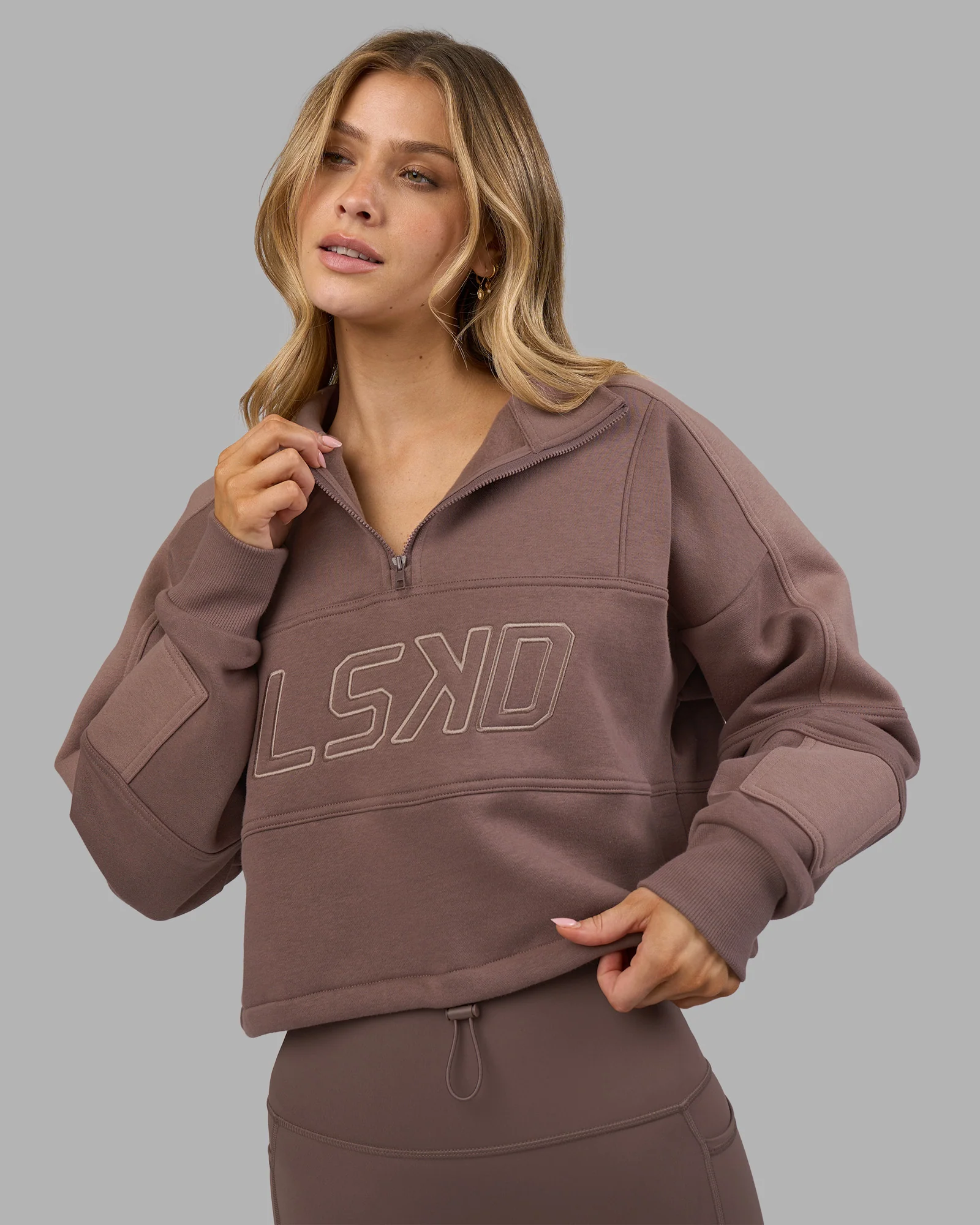 Slam Quarter Zip Sweater - Peppercorn