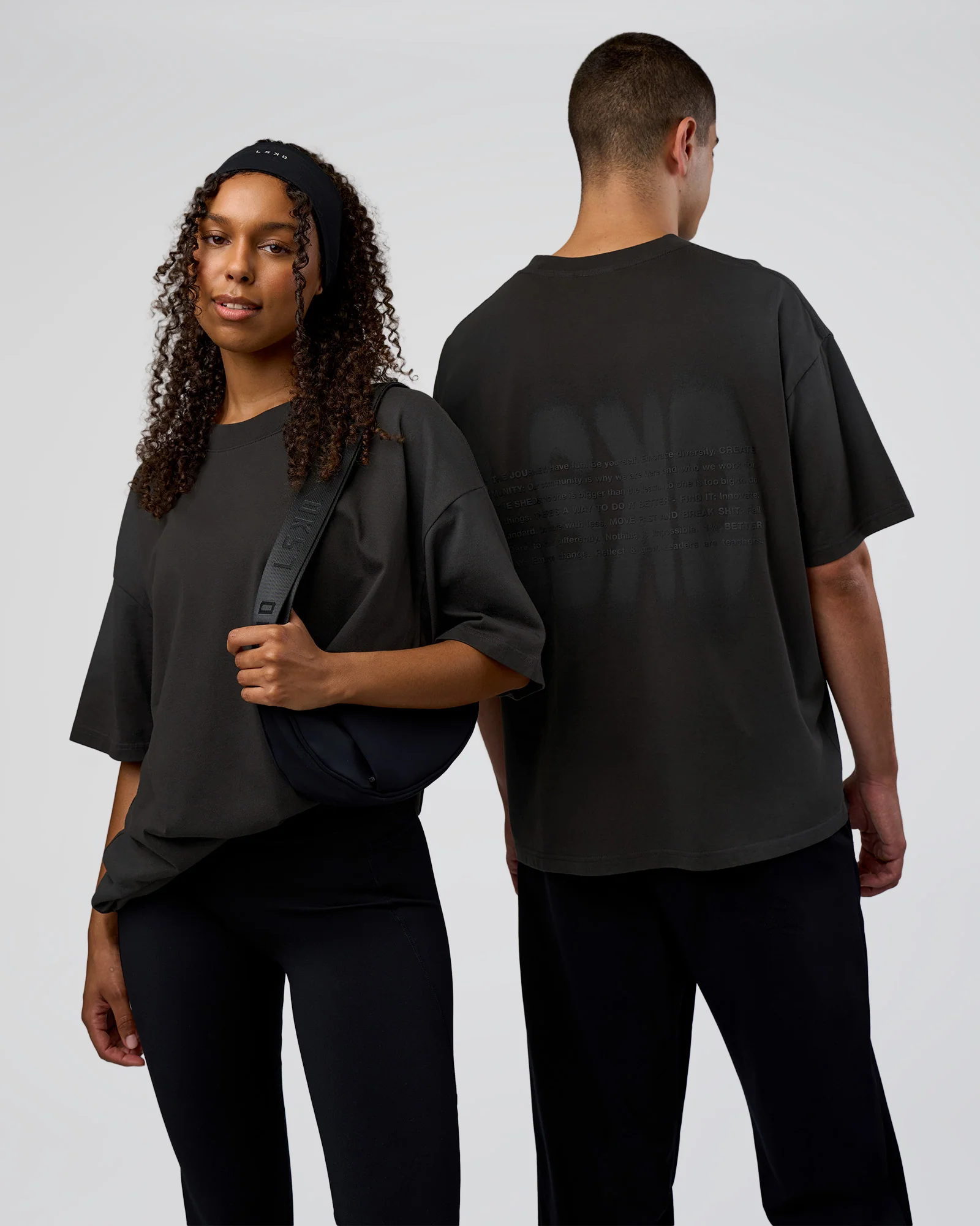 Spray Heavyweight Unisex Oversized Tee - Charcoal Washed