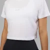 Go-To FLXCotton Baby Tee - White-Digital Mist