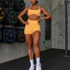 Fusion Ultra High-Rise 4" Short Pockets - Warm Apricot