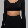 19709-aria-long-sleeve-sports-bra-black-4.webp Aria Long Sleeve Sports Bra - Black