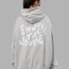 Journey Washed Unisex Oversize Hoodie - Digital Mist-White
