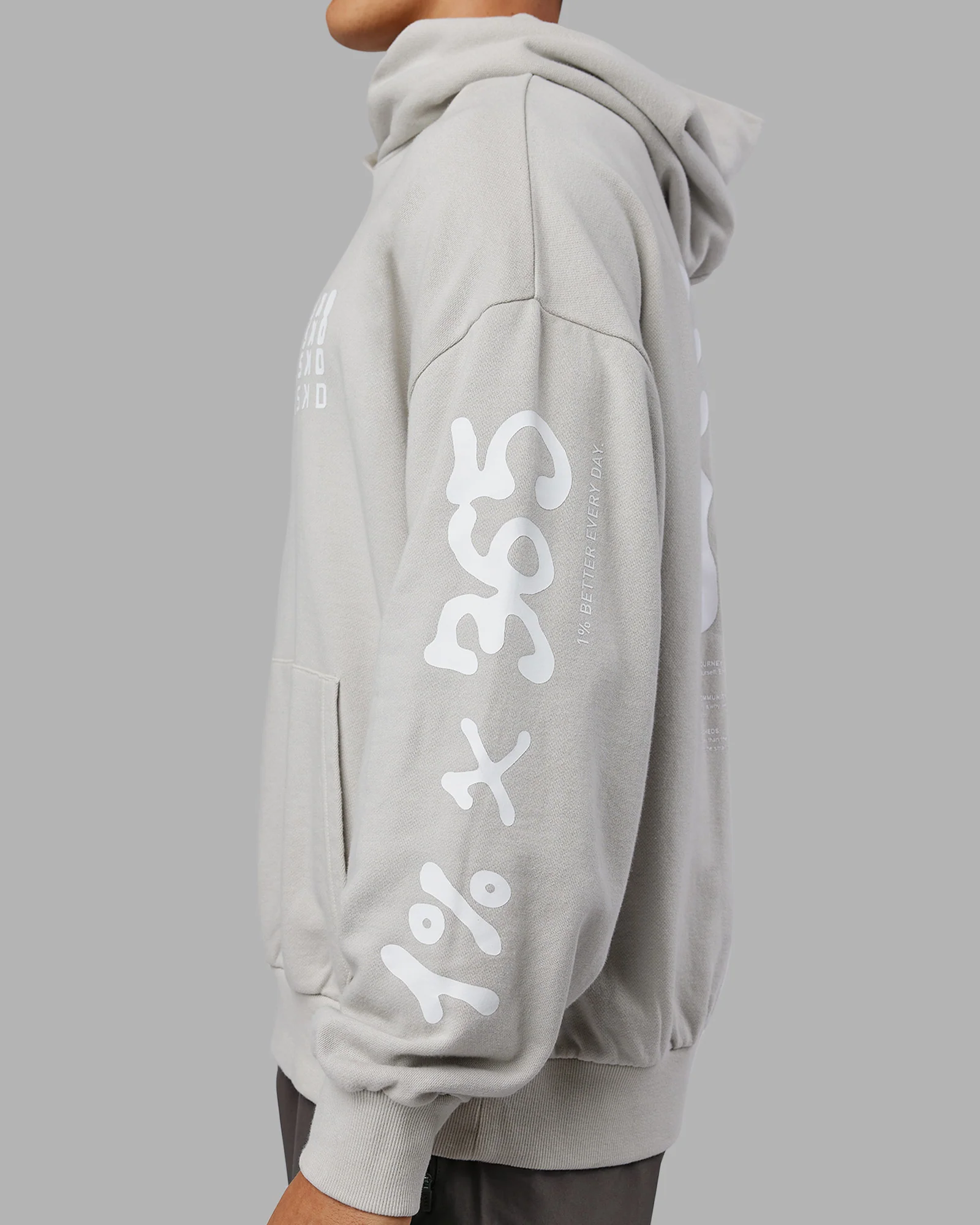 Journey Washed Unisex Oversize Hoodie - Digital Mist-White