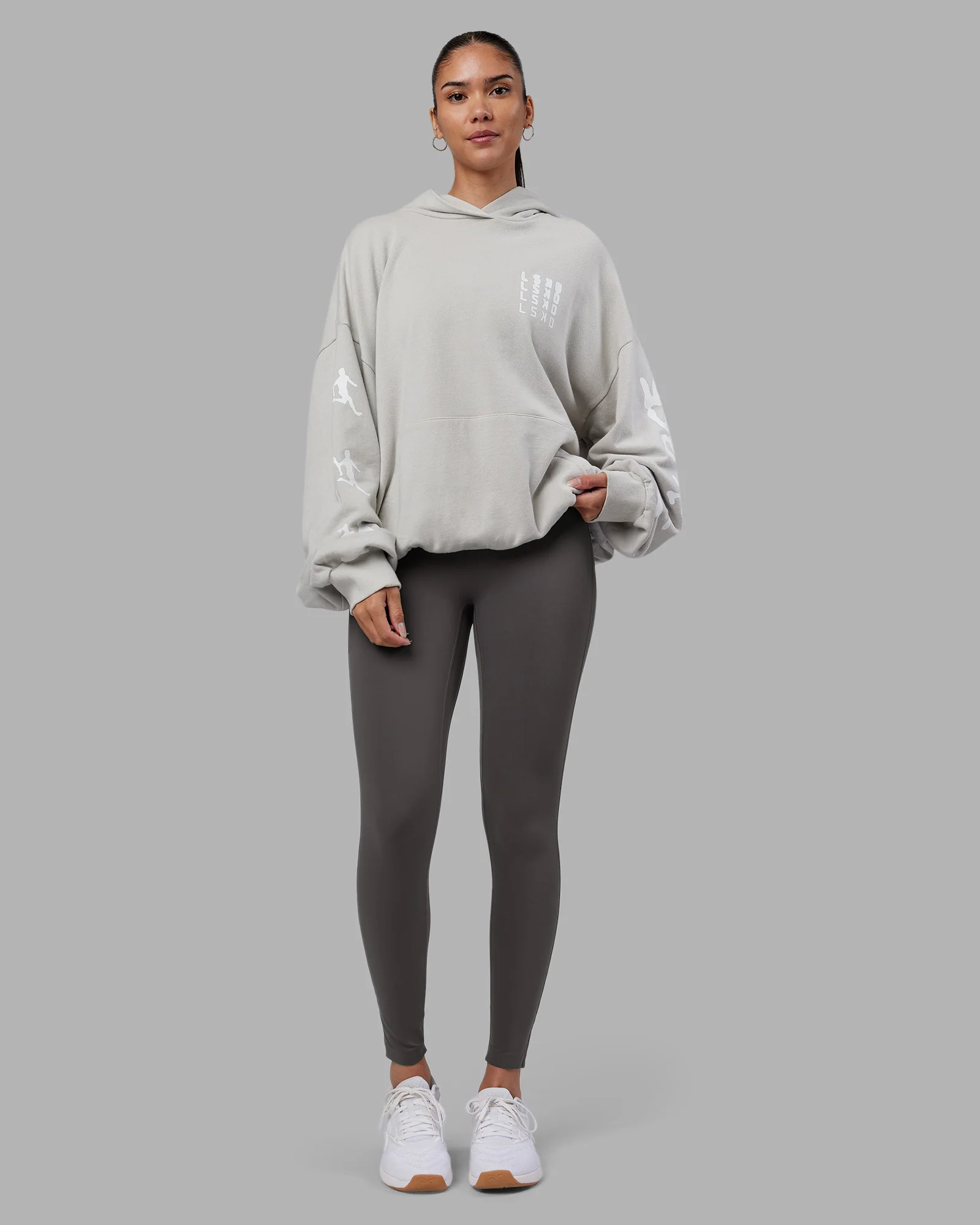 Journey Washed Unisex Oversize Hoodie - Digital Mist-White