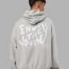 Journey Washed Unisex Oversize Hoodie - Digital Mist-White