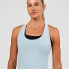 Flow Scoop Neck Performance Tank - Blue Aura