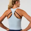 Flow Scoop Neck Performance Tank - Blue Aura
